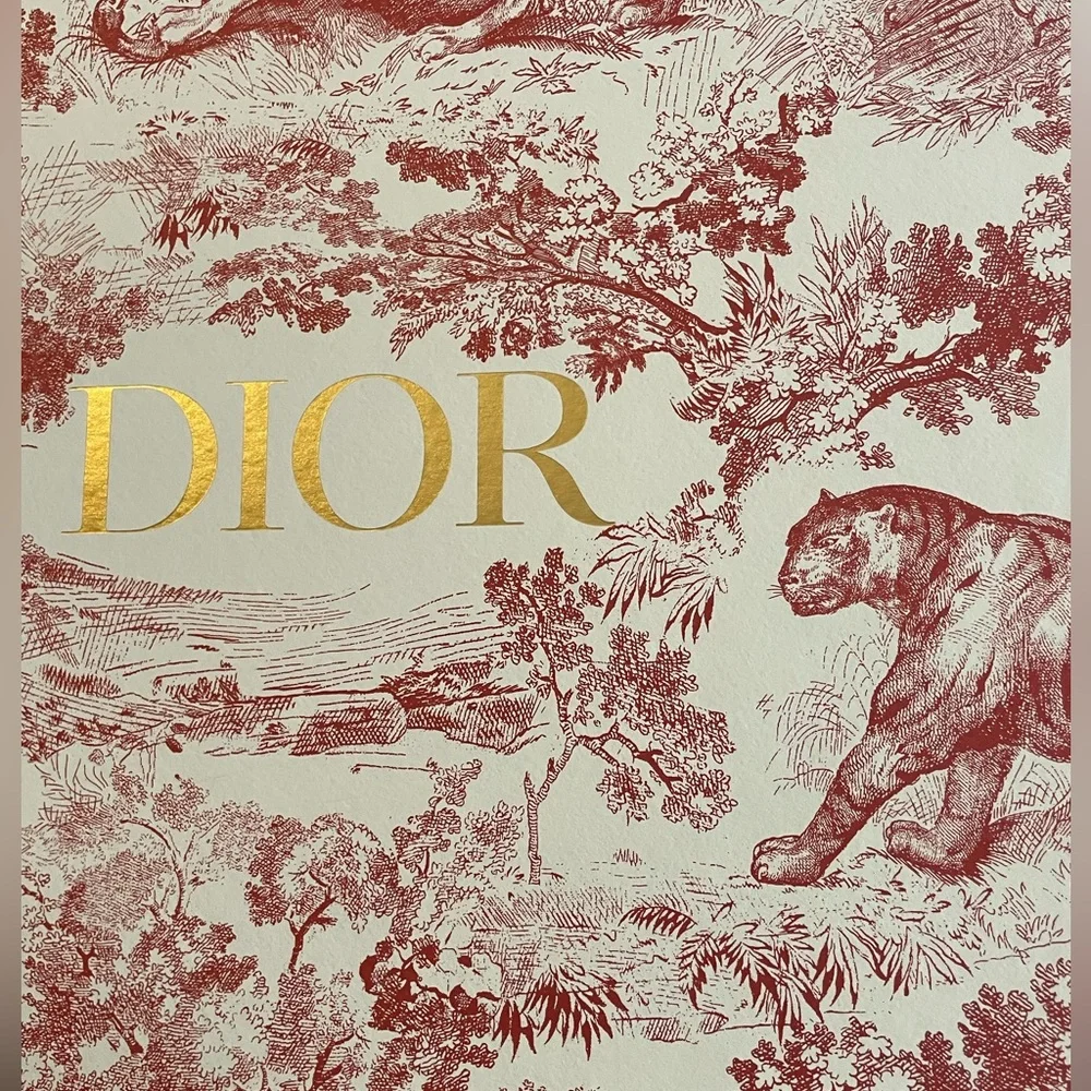 Dior Red Toile De Jouy Gift Box Dior Limited Edition Storage Box Dior Paper